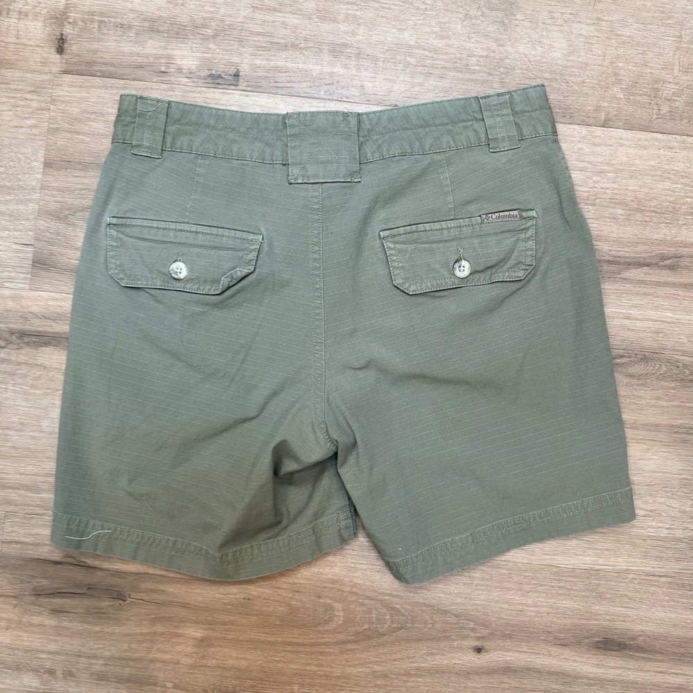 Columbia‎ Cargo Shorts Women 4 Sage Green Stretch Cotton Hiking Utility Gorpcore - Picture 7 of 16
